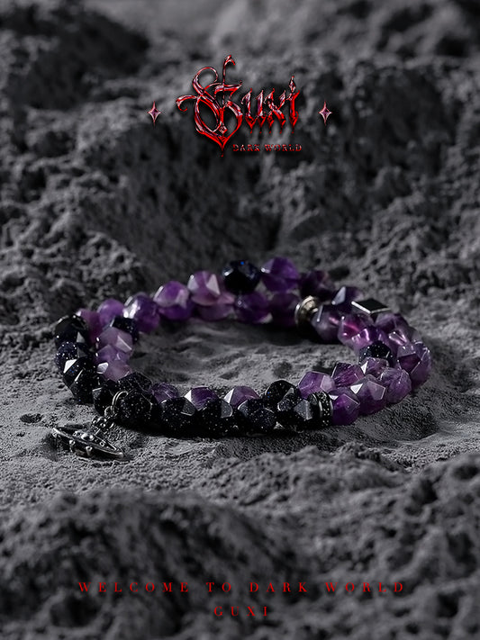 GUXI [Journey through Time and Space] Original Amethyst Bracelet High-end Niche Bead Bracelet Jewelry