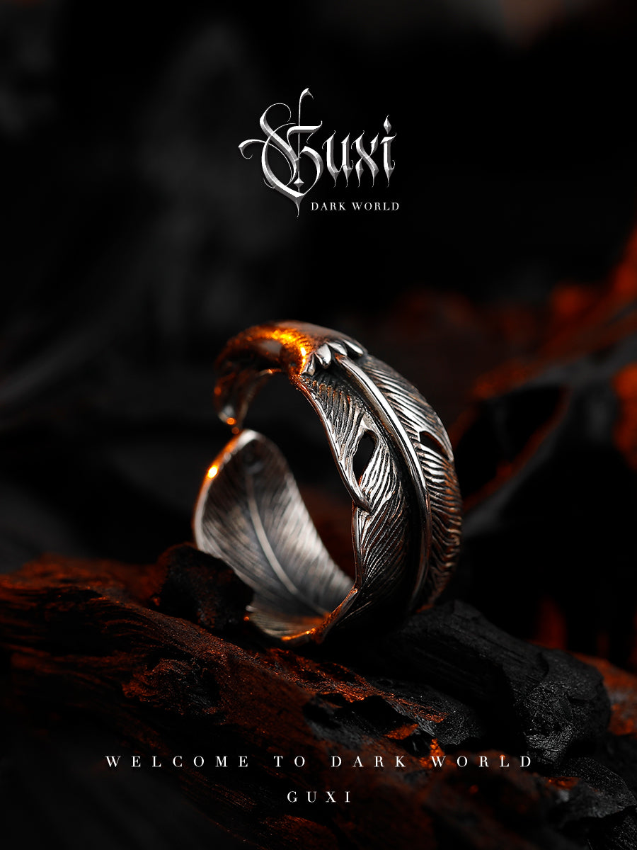 GUXI [Peng Yu] original niche design 925 silver open ring with high-end feel