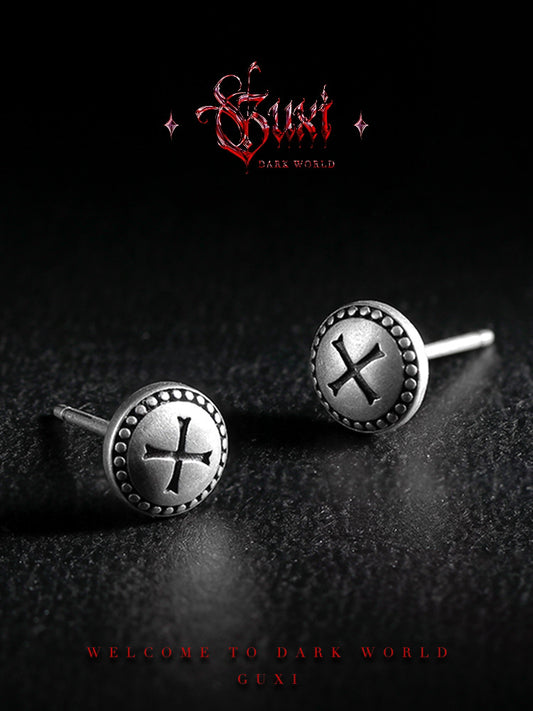 GUXI【Forbidden Area】Cold style 925 silver earrings, high-end, personalized and simple earrings