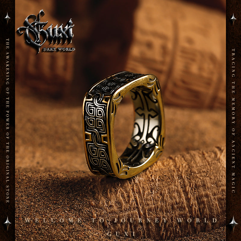 GUXI [War Armor] Titanium Steel Ring