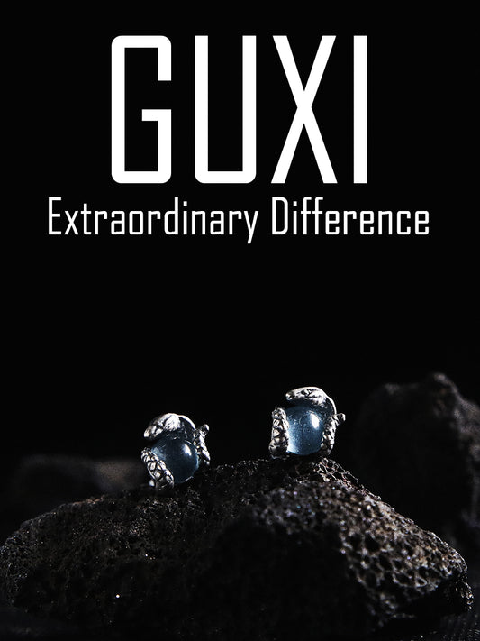 GUXI【Snake Eyes】Dark and cold style 925 silver earrings high-end earrings retro niche design