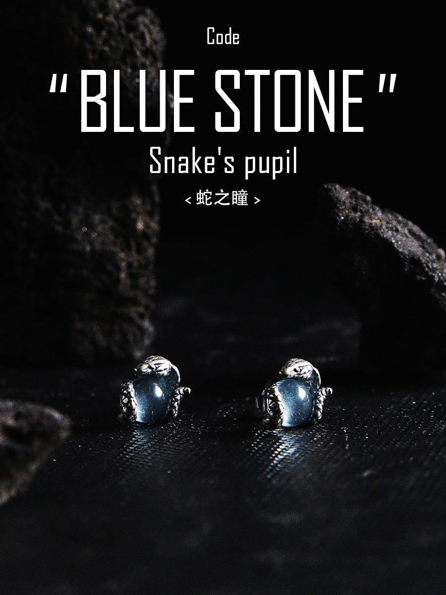 GUXI【Snake Eyes】Dark and cold style 925 silver earrings high-end earrings retro niche design