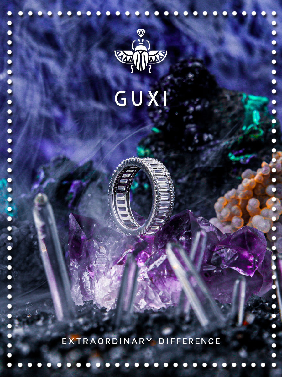 GUXI [Light of Clean Feather] cold style 925 silver ring, high-end niche design ring