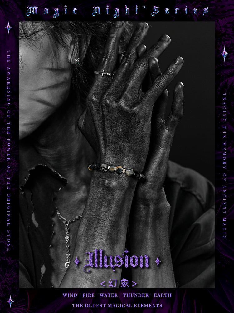 GUXI【Illusion】original retro obsidian bracelet high-end tiger eye stone bracelet gift