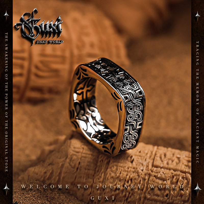 GUXI [War Armor] Titanium Steel Ring