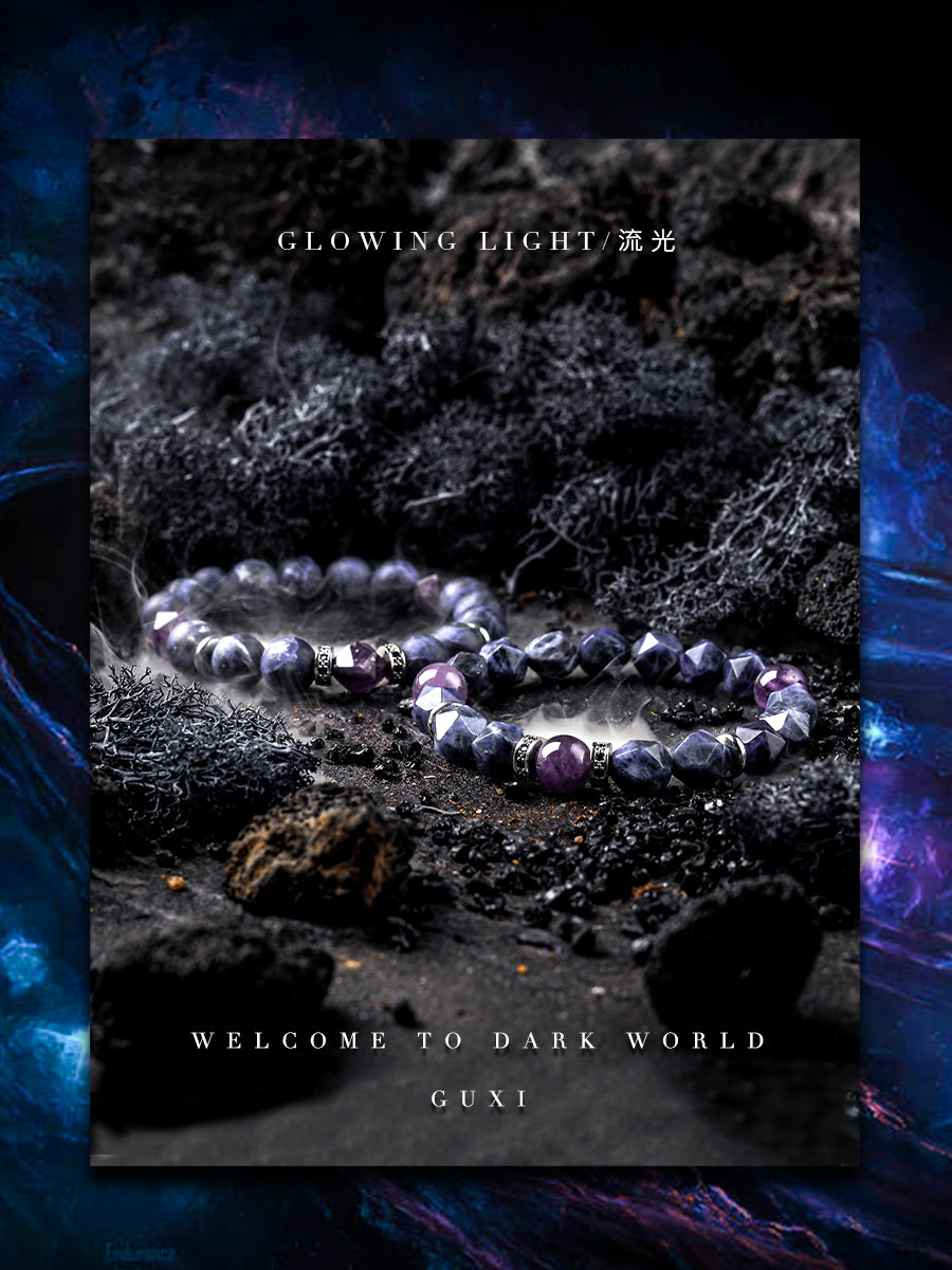 GUXI [Streamer] Dark style amethyst bracelet, high-end bead bracelet, retro jewelry