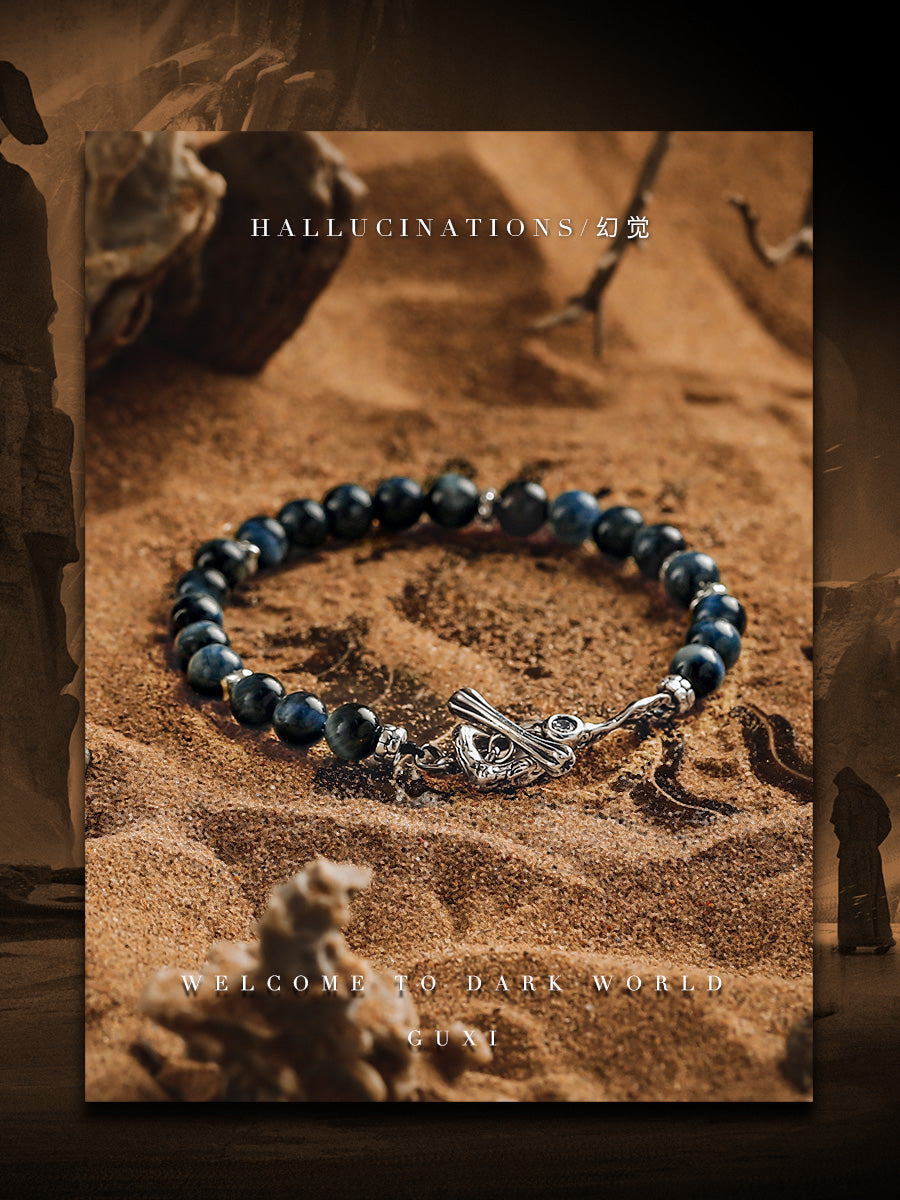 GUXI [Illusion] Niche design blue tiger eye stone bracelet, high-end bracelet, gift jewelry