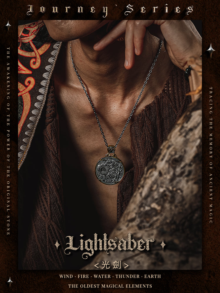 GUXI【Lightsaber】Vintage 925 Silver Pendant