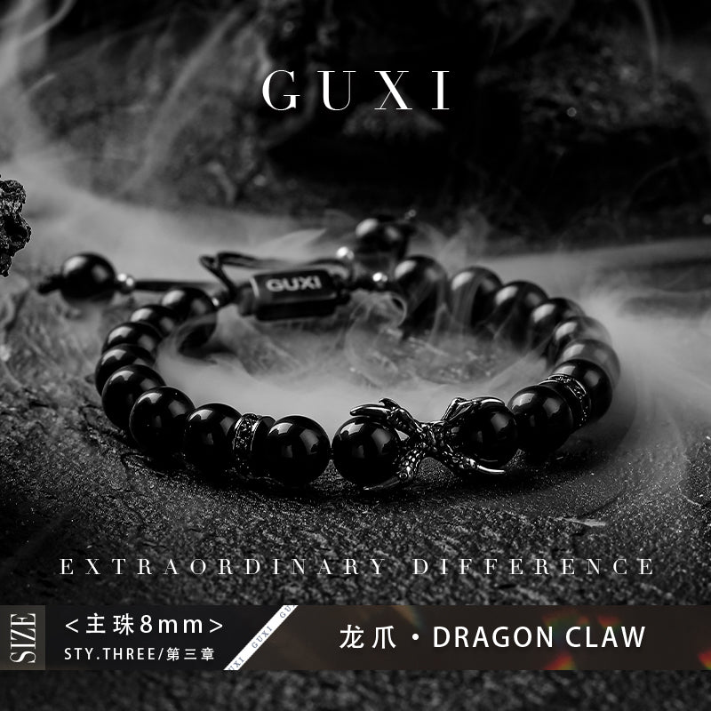 GUXI [Deep Space] niche design black agate bead bracelet, versatile high-end hand jewelry