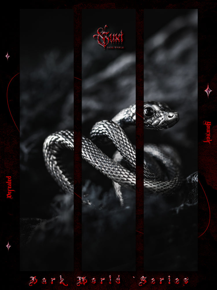 GUXI【Snake God's Bite】Retro and high-end 925 silver pendant