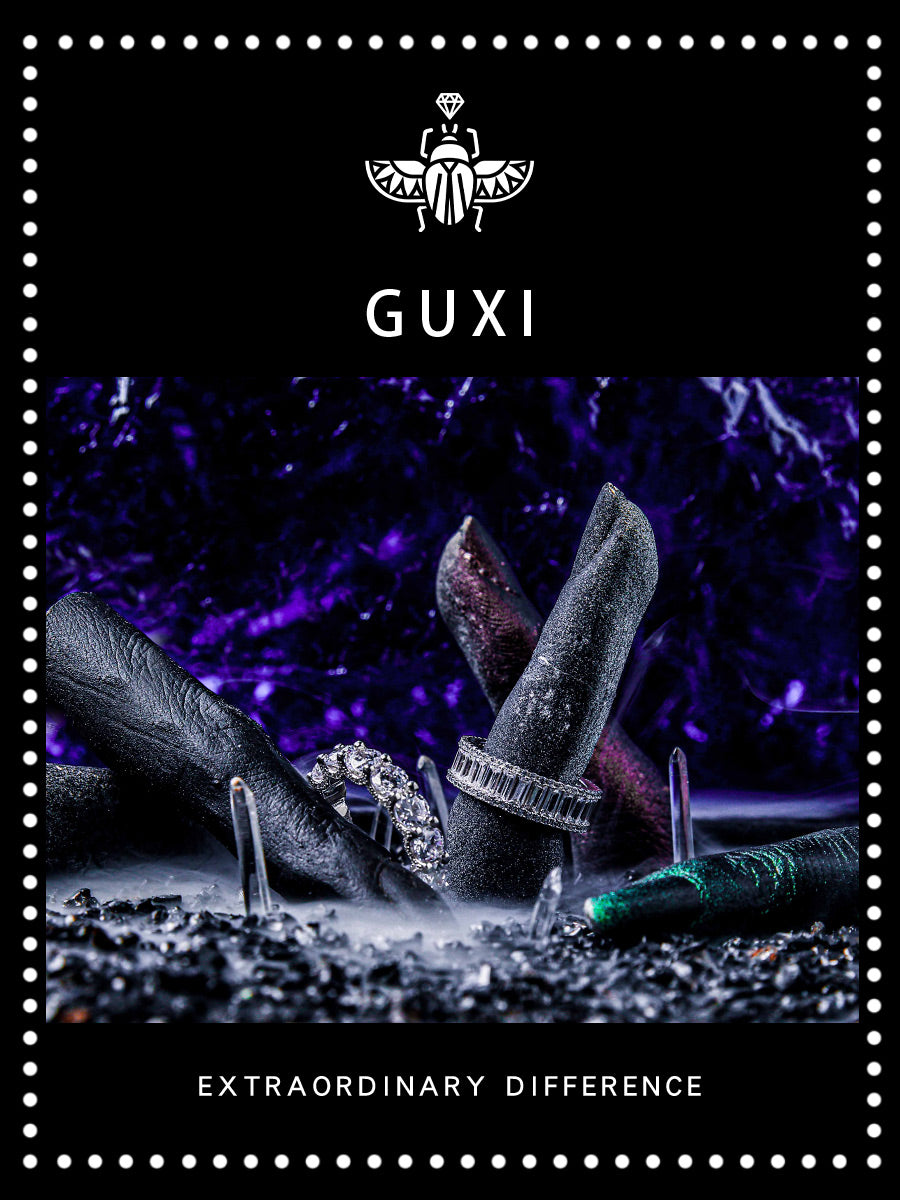 GUXI [Light of Clean Feather] cold style 925 silver ring, high-end niche design ring