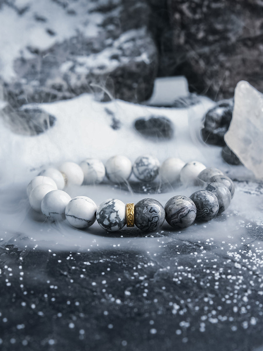 GUXI【Map Glacier】original design bracelet, high-end niche couple bracelet, gift jewelry for boyfriend