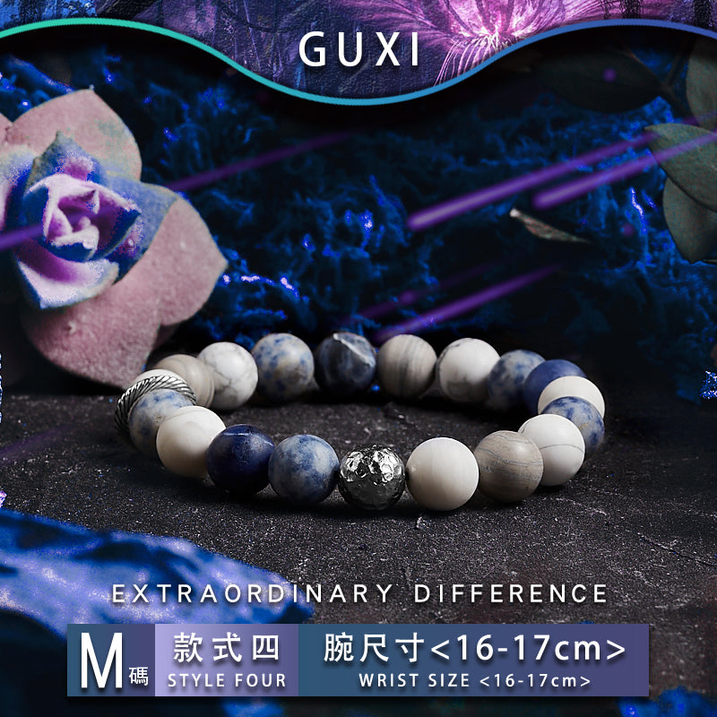 GUXI【Galaxy Planet】Amethyst trend bracelet high-end niche bead bracelet jewelry